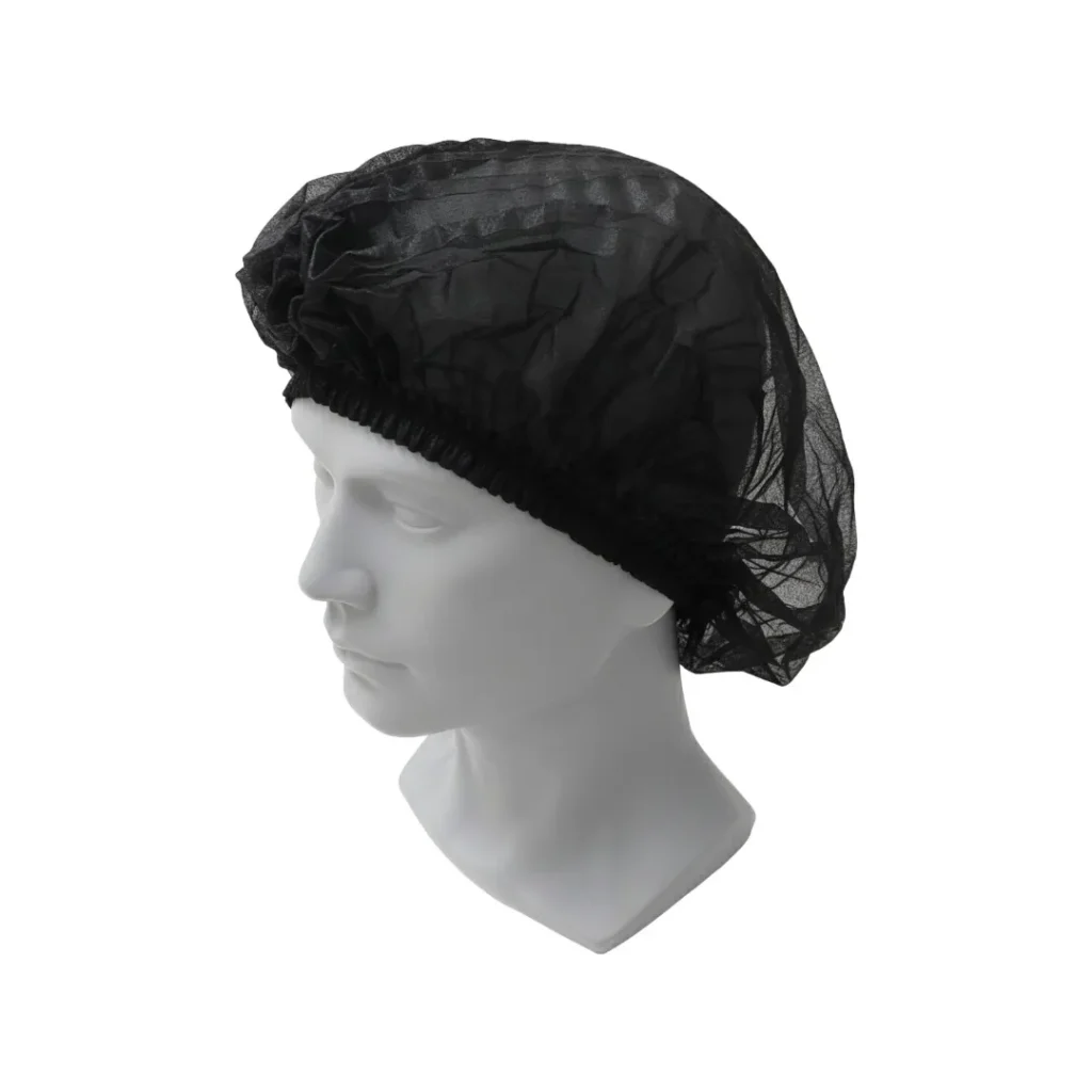使い捨てヘッドキャップ ブラック ラージ